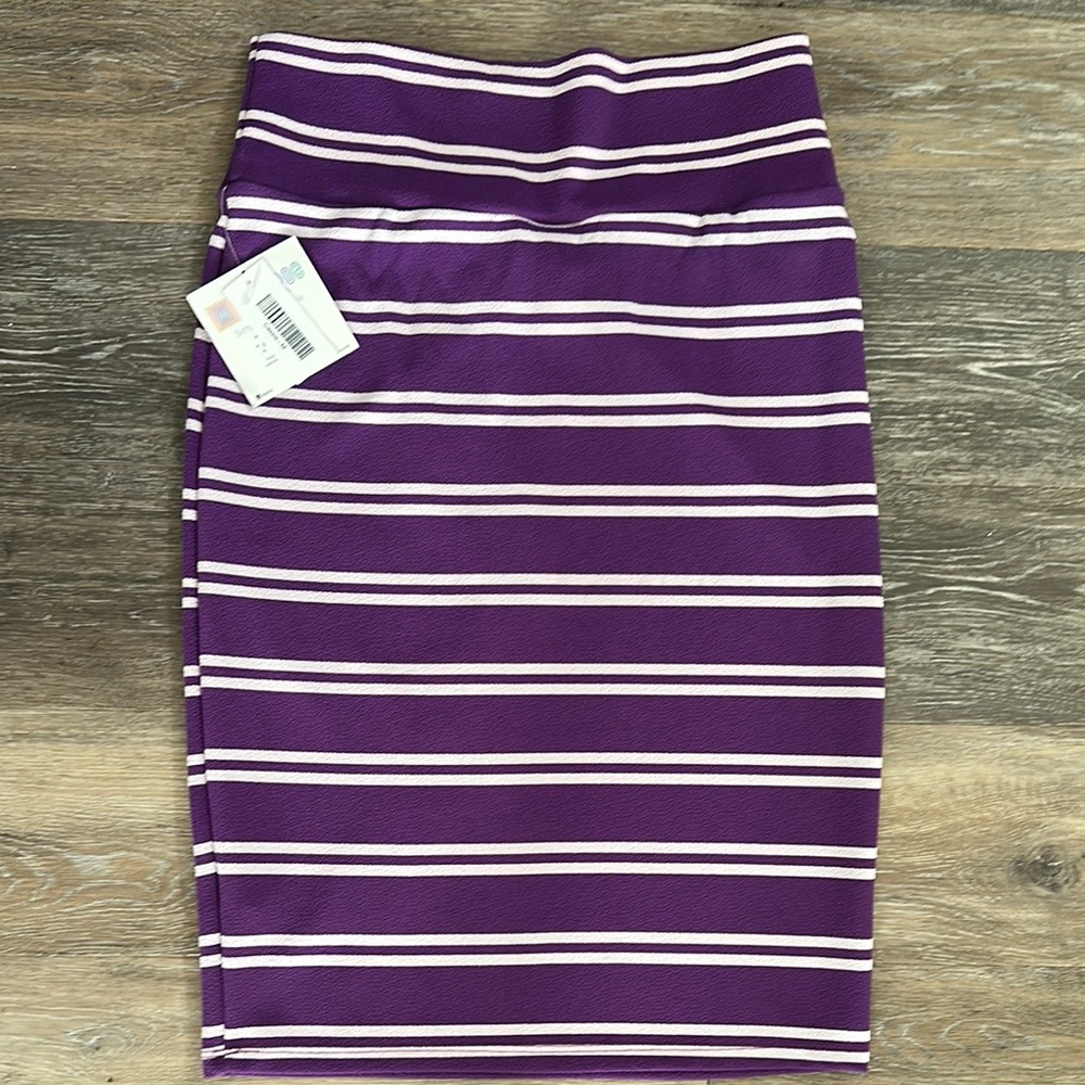 LuLaRoe Purple Knee-Length Cassie Pencil Skirt